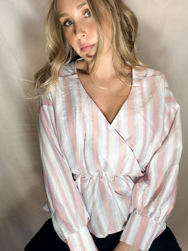 Striped Blouse - Pink