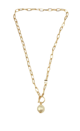 Hally Necklace - Gold Pearl